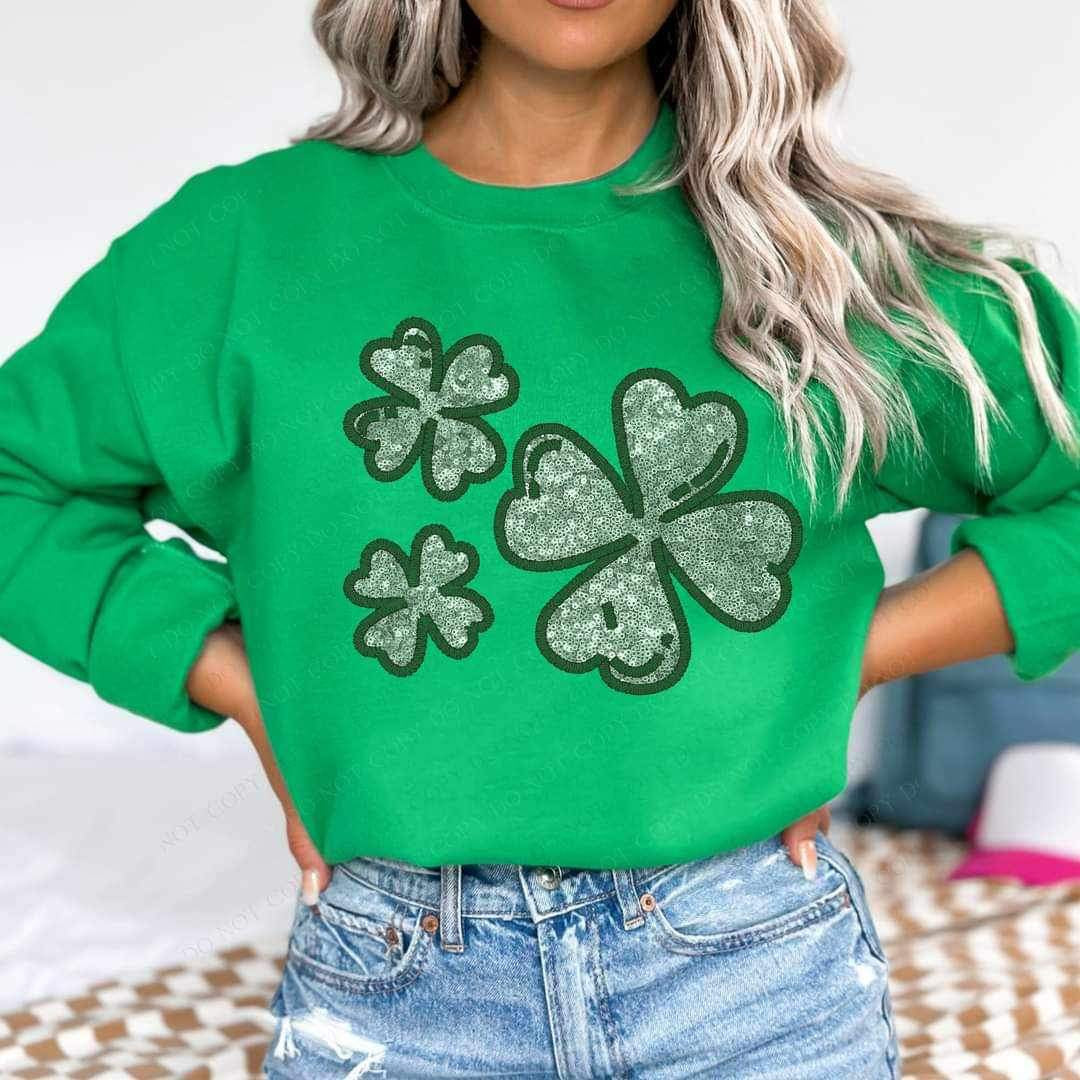 Sequin clovers 19765 DTF Transfer