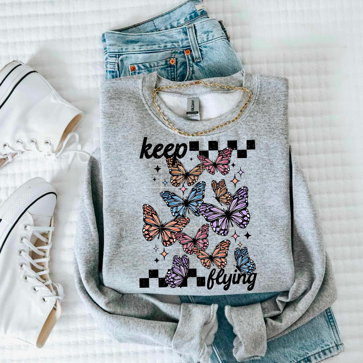 Keep flying butterflies (CSC) 77022 DTF transfer