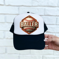 Baller baseball leather hat patch (TDD) 39510 DTF transfer