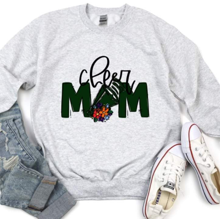 Cheer mom with flowers 19813 DTF TRANSFER