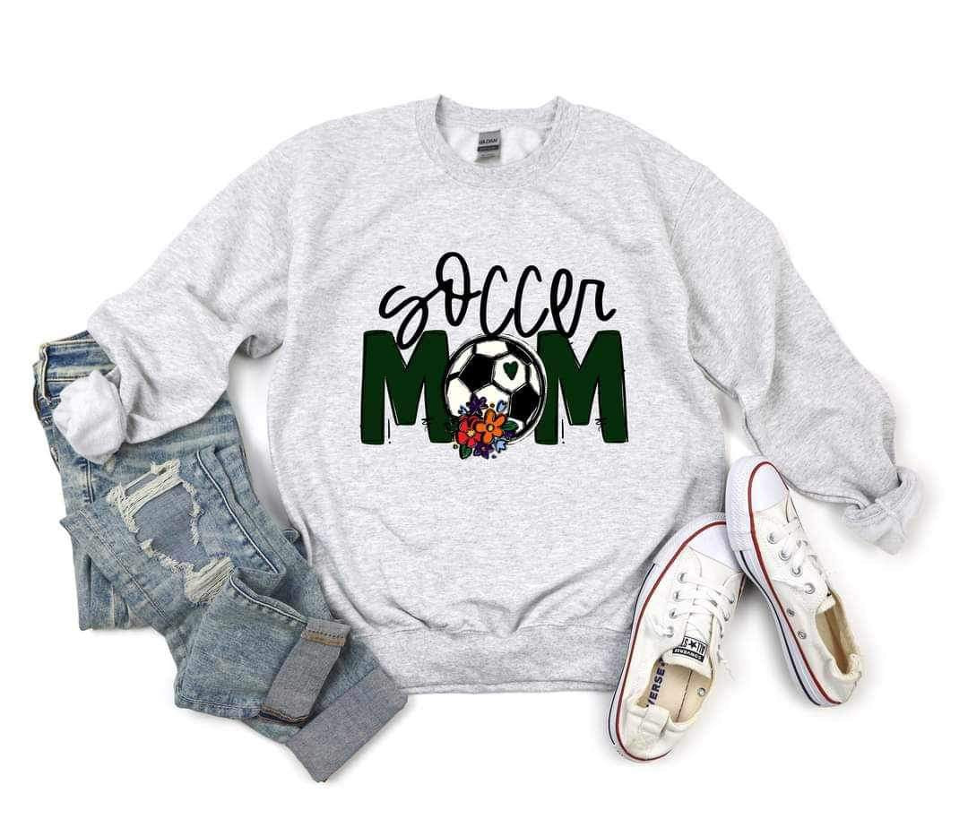 Soccer mom with flowers 19809 DTF TRANSFER