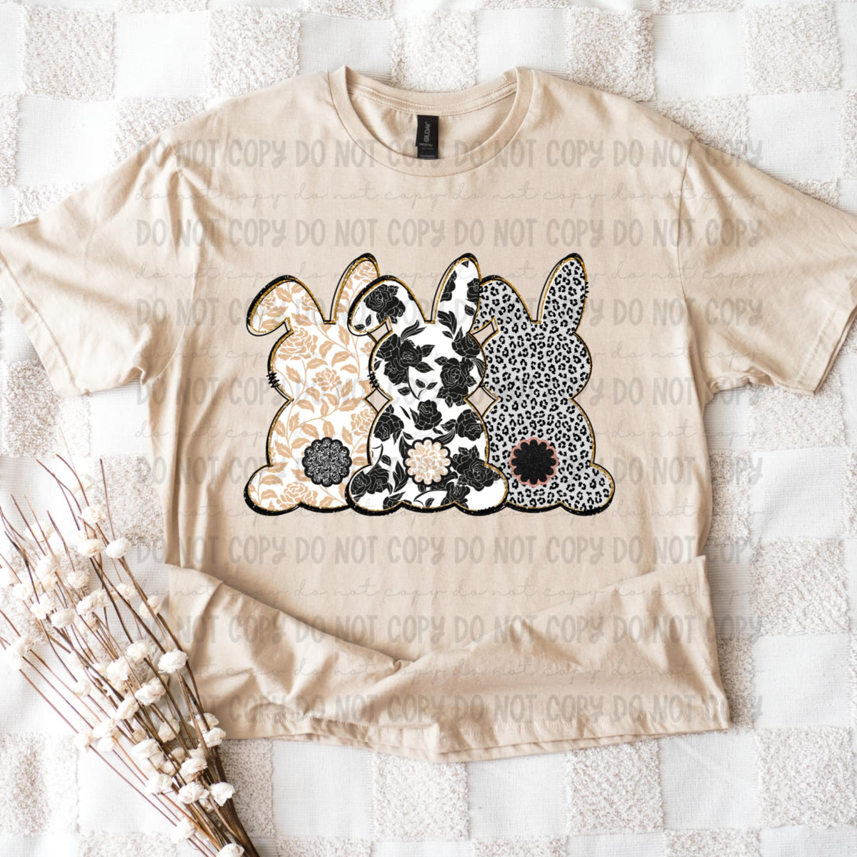 Neutral bunnies (REVEL) 91183 DTF transfer
