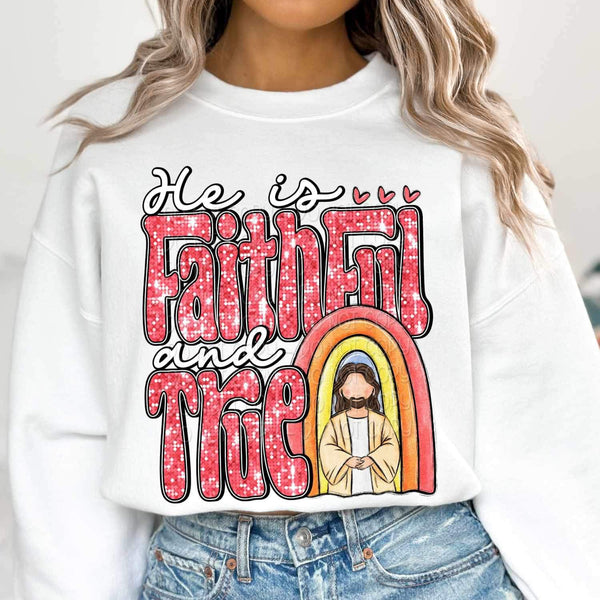 He is faithful and true jesus and rainbow 19802 DTF TRANSFER