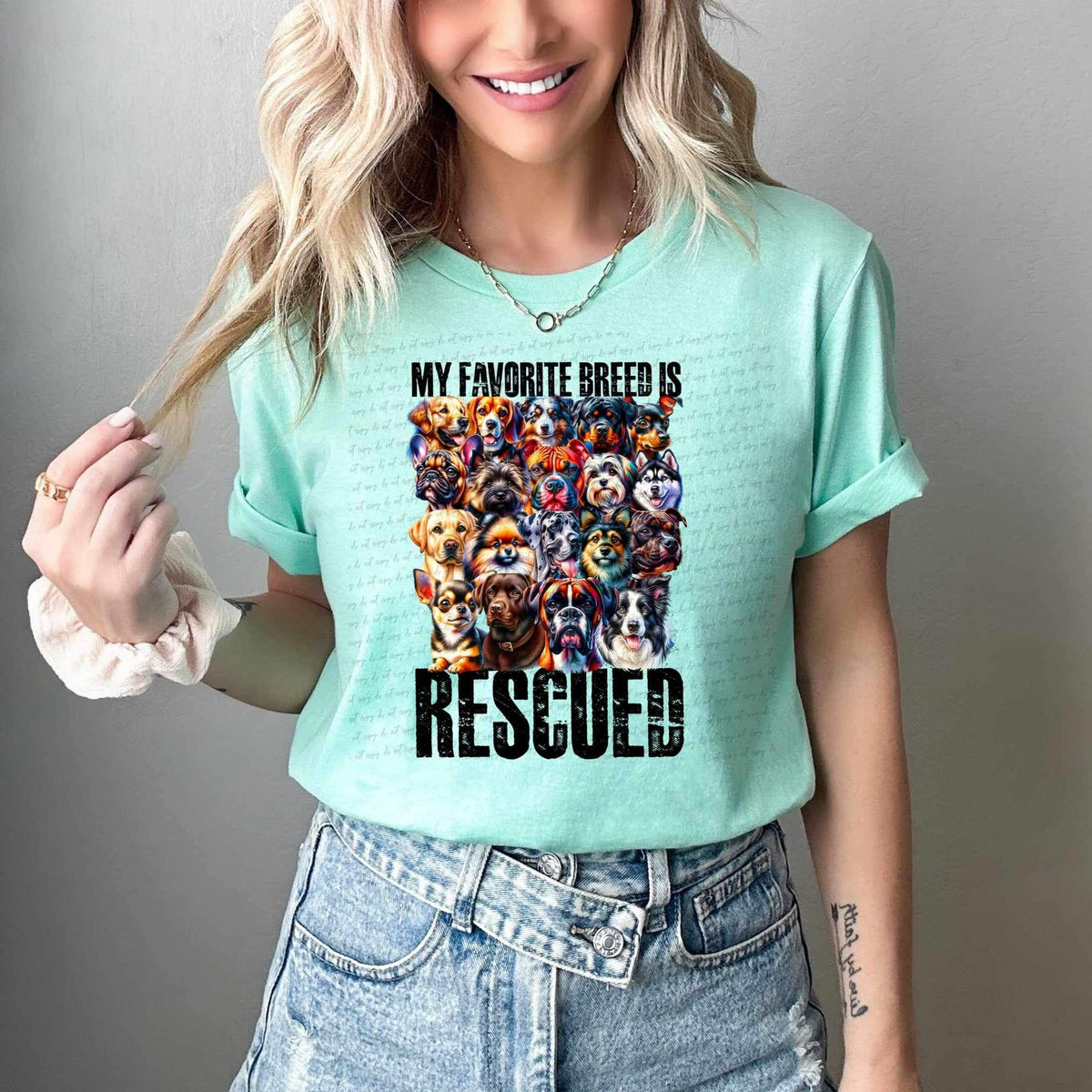 My Favorite Breed is Rescued Dogs 13858 DTF transfer