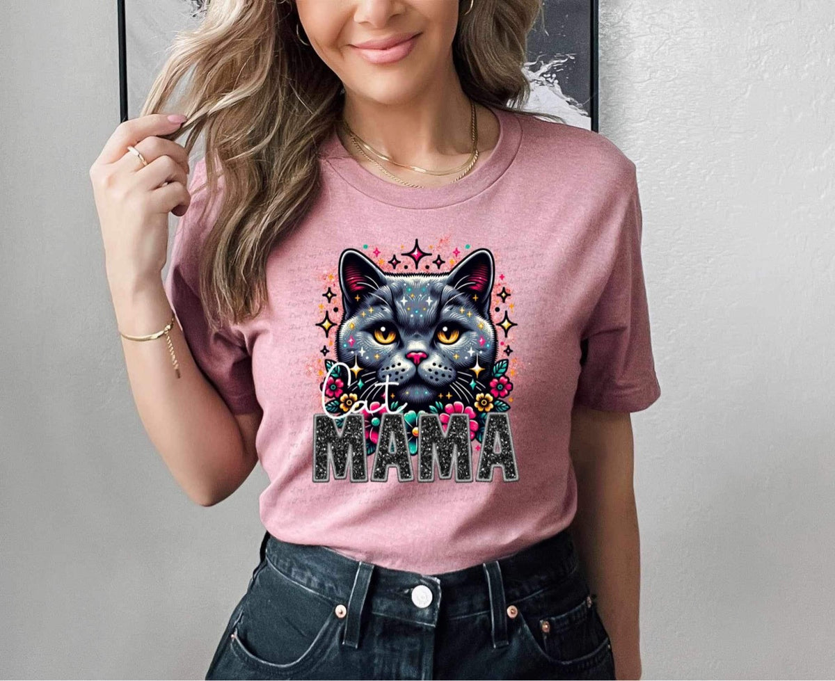 Grey Cat Mama 13859 DTF transfer