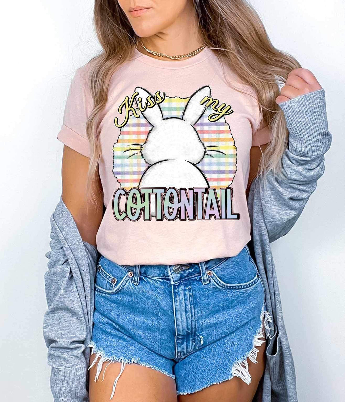 Kiss my cottontail bunny back 19819 DTF TRANSFER