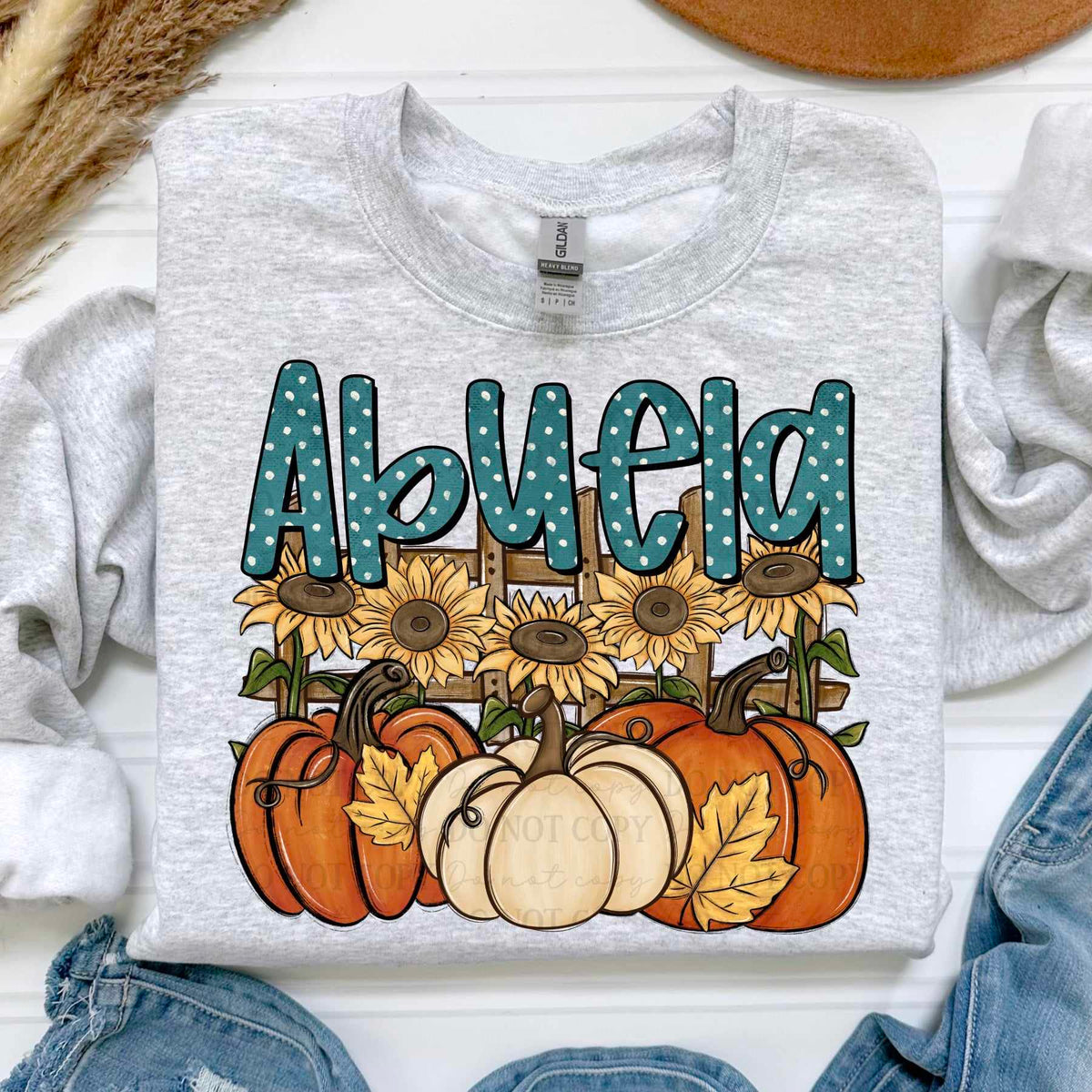 Abuela sunflowers and pumpkins (ABD) 60755 DTF transfer