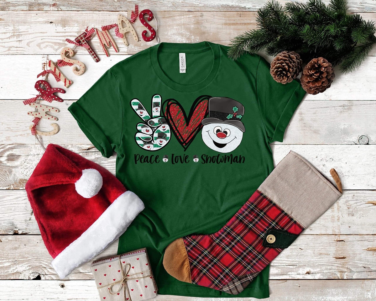 Peace love snowman 60803 DTF transfer