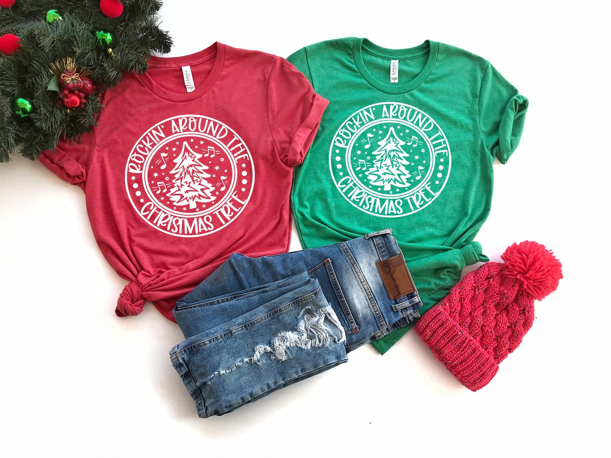 Rockin around the Christmas tree circle 60806 DTF transfer
