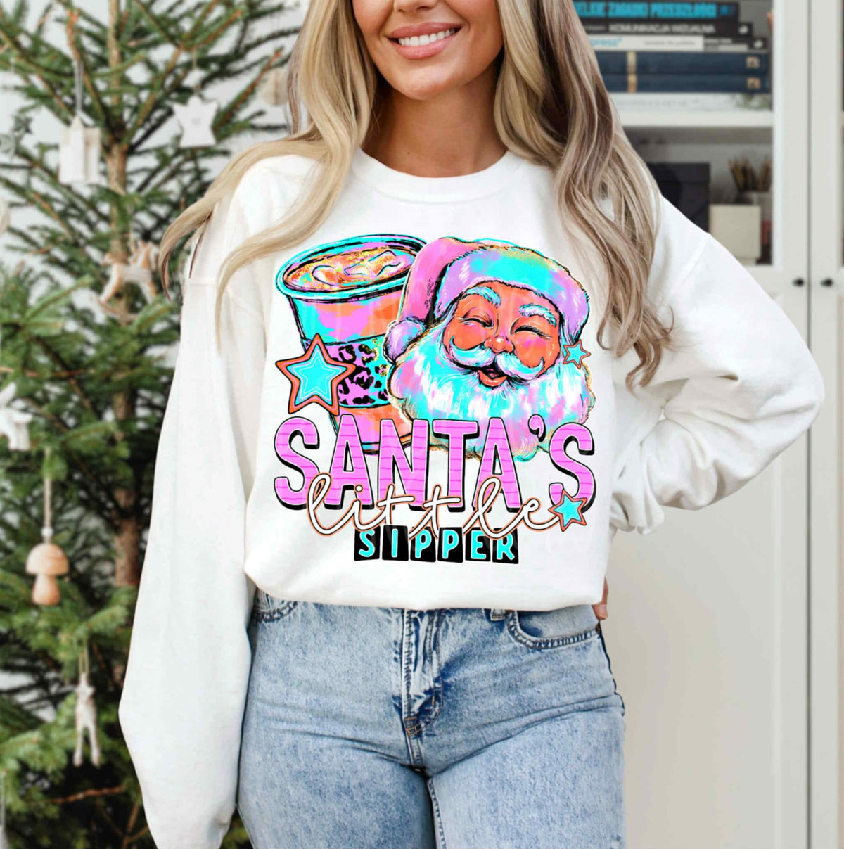 Santa’s Little Sipper EXCLUSIVE DTF transfer