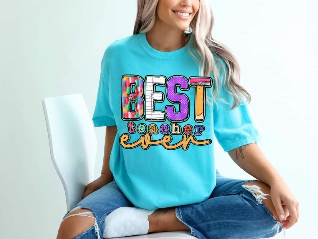 Best teacher ever 29194 DTF transfer