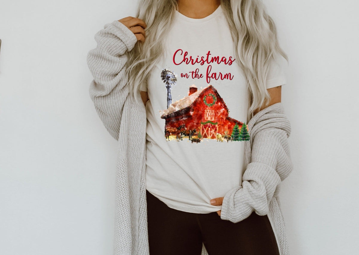 Christmas on the farm 60835 DTF transfer