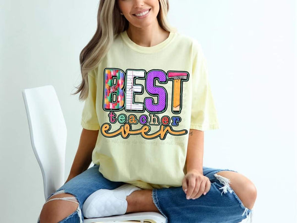 Best teacher ever 29194 DTF transfer