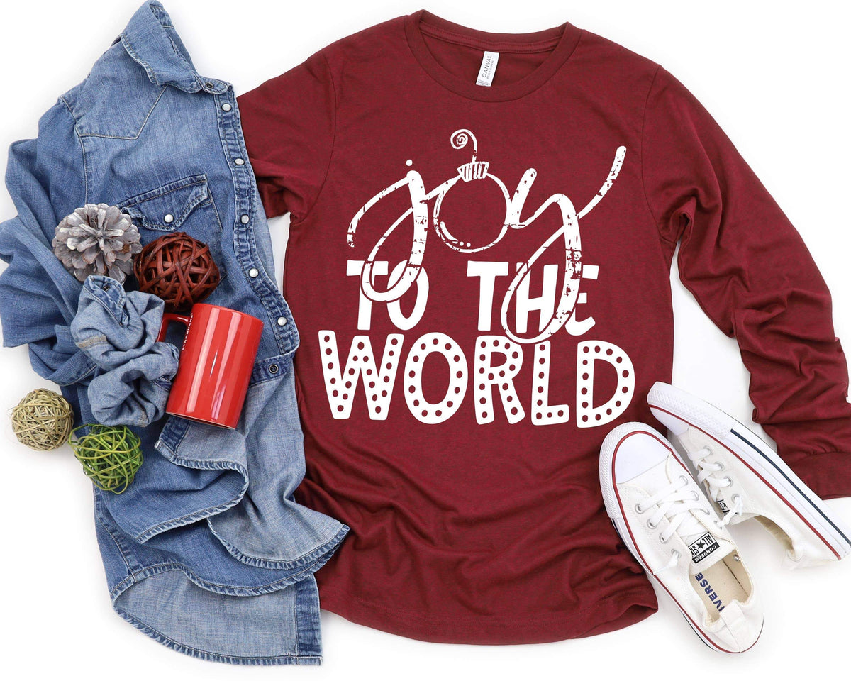 Joy to the world white 60837 DTF transfer