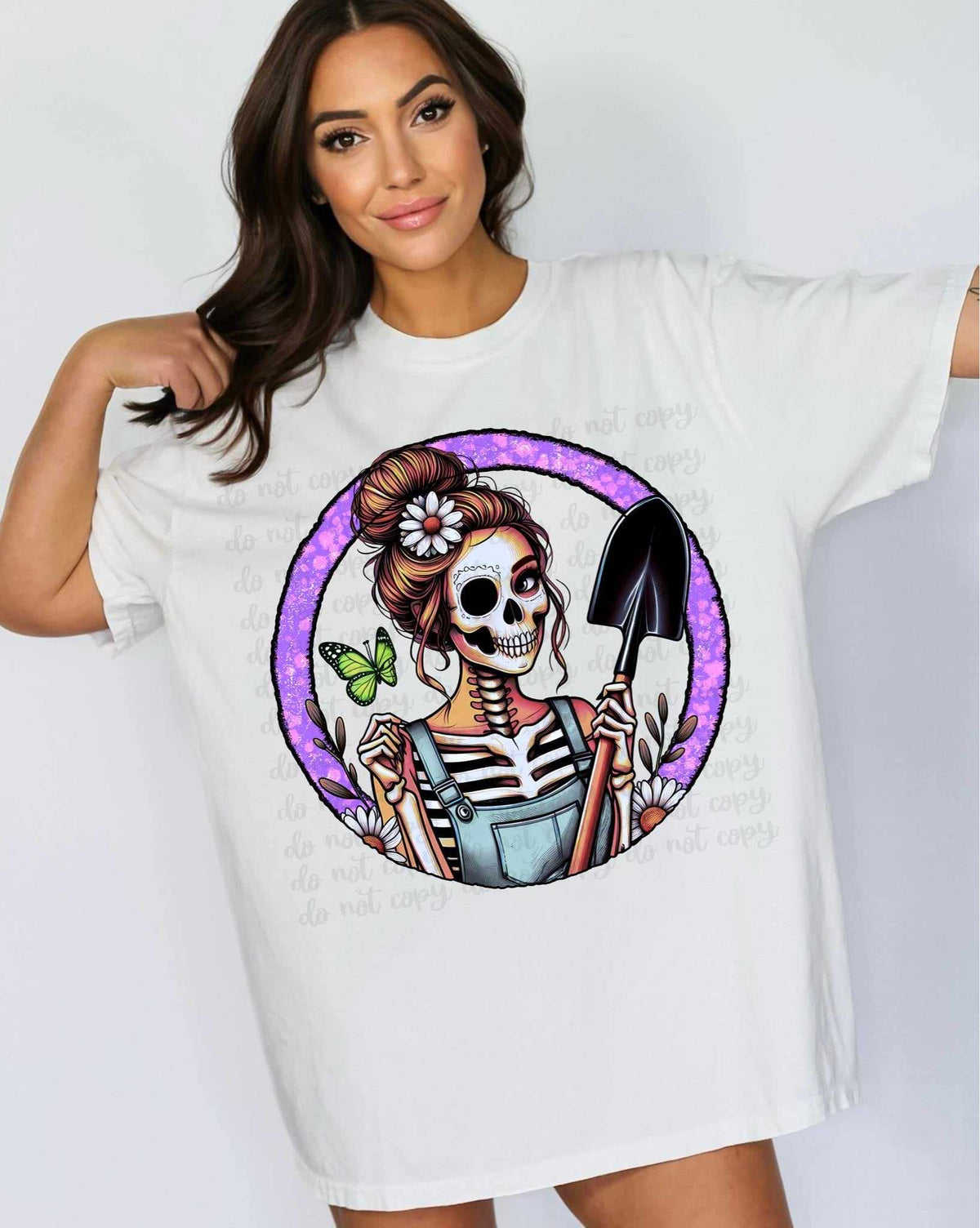 Skellie girl with shovel 29191 DTF transfer