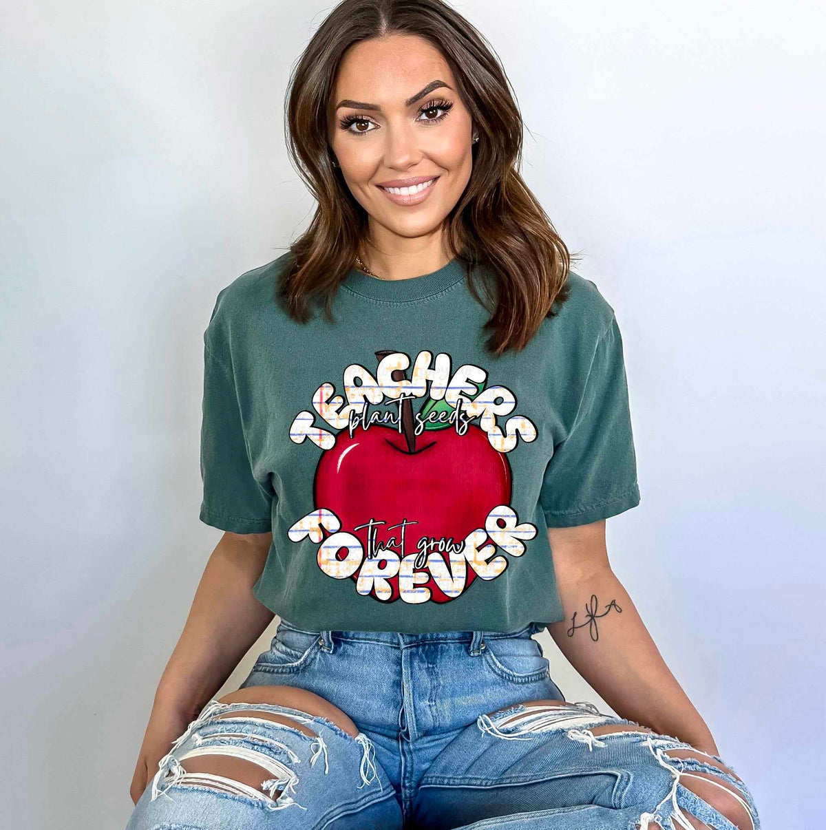 Teachers plant seeds that grow forever apple 29187 DTF transfer