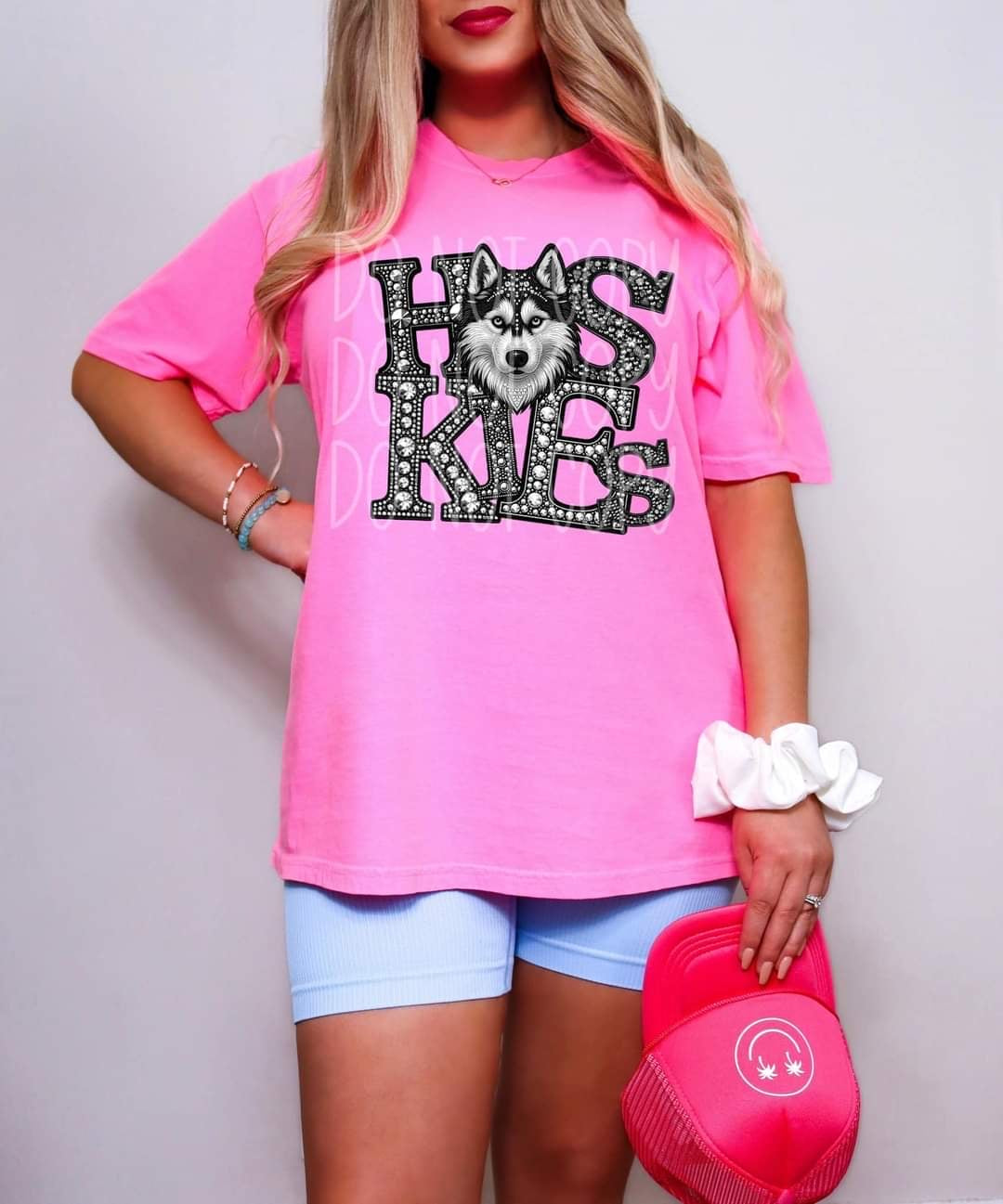 Huskies rhinestones 39386 DTF transfer