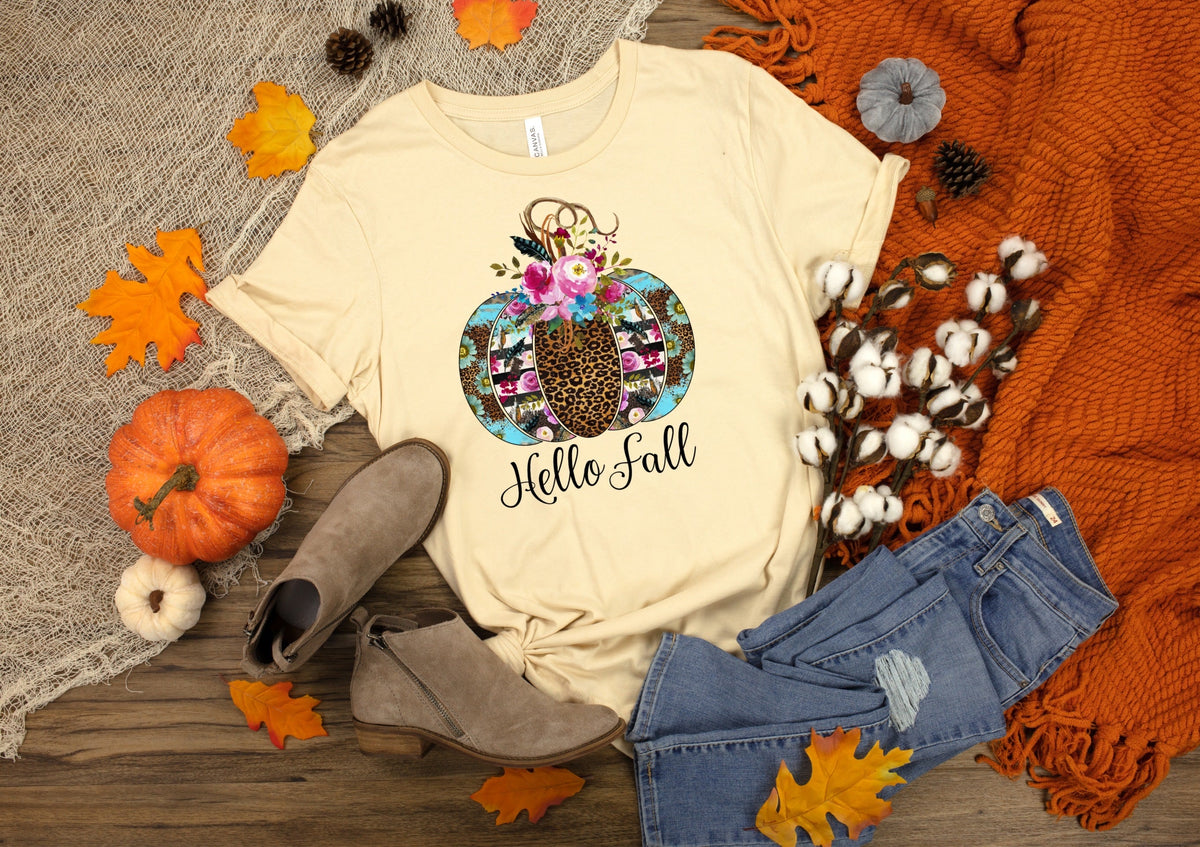 Hello fall floral pumpkin 60851 DTF transfer