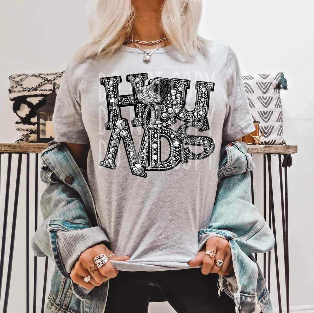Hounds rhinestones 39376 DTF transfer