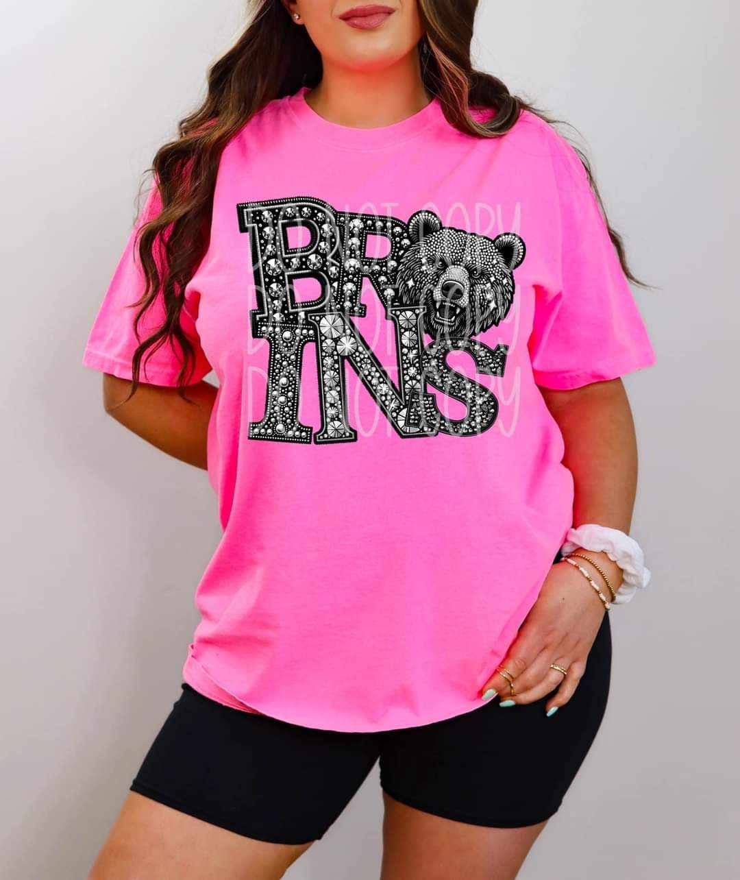 Bruins rhinestones 39373 DTF transfer
