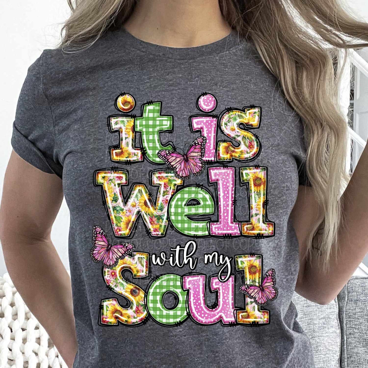 It is well with my soul spring font 29203 DTF transfer