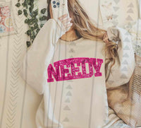 Needy pink sequin 77214 DTF transfer