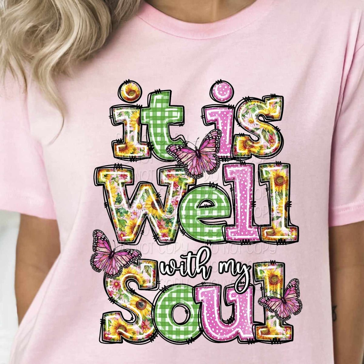 It is well with my soul spring font 29203 DTF transfer
