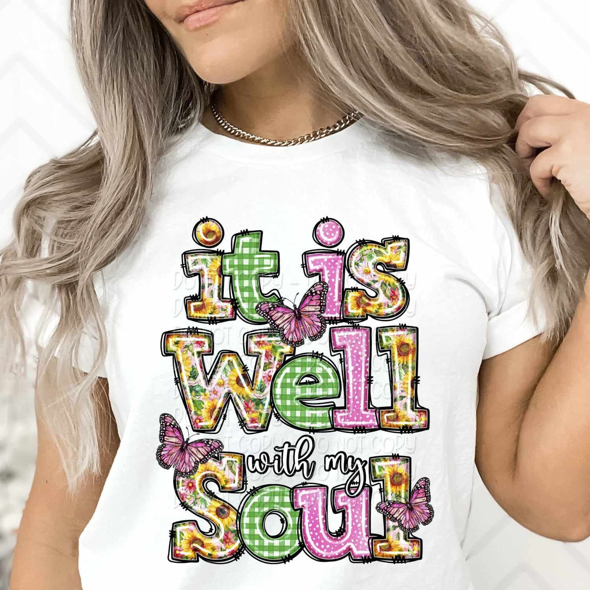 It is well with my soul spring font 29203 DTF transfer