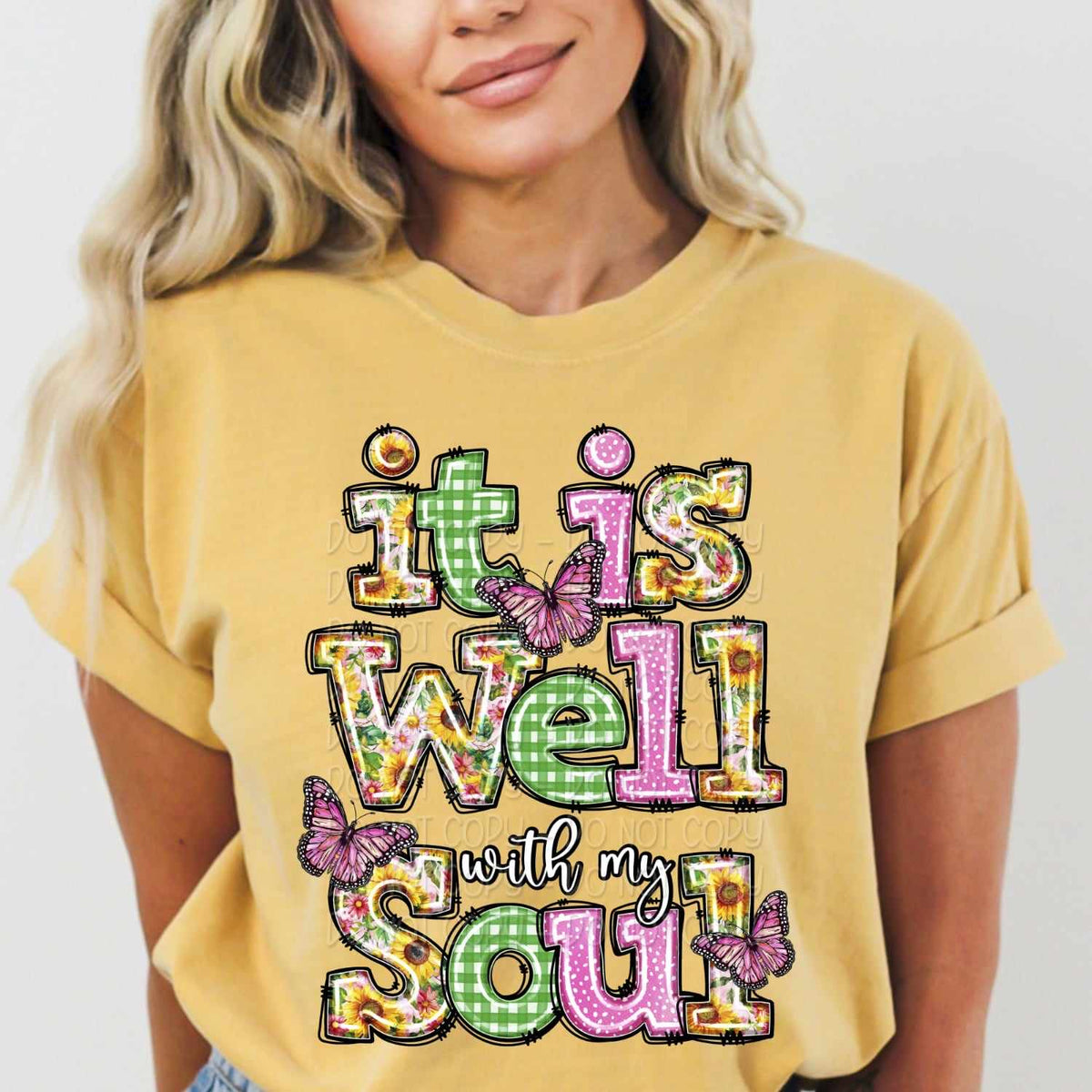 It is well with my soul spring font 29203 DTF transfer