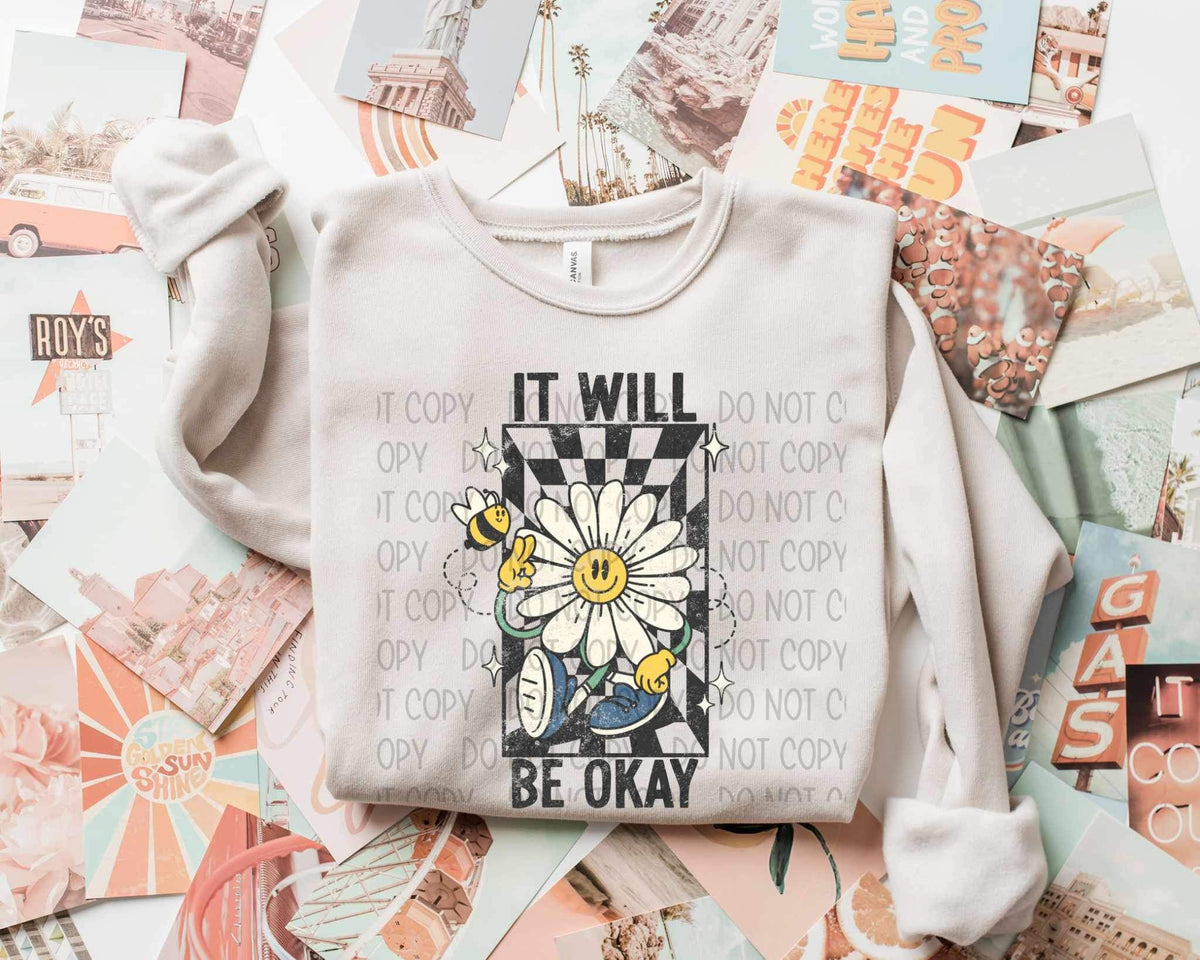 It will be okay sunflower 19914 DTF TRANSFER