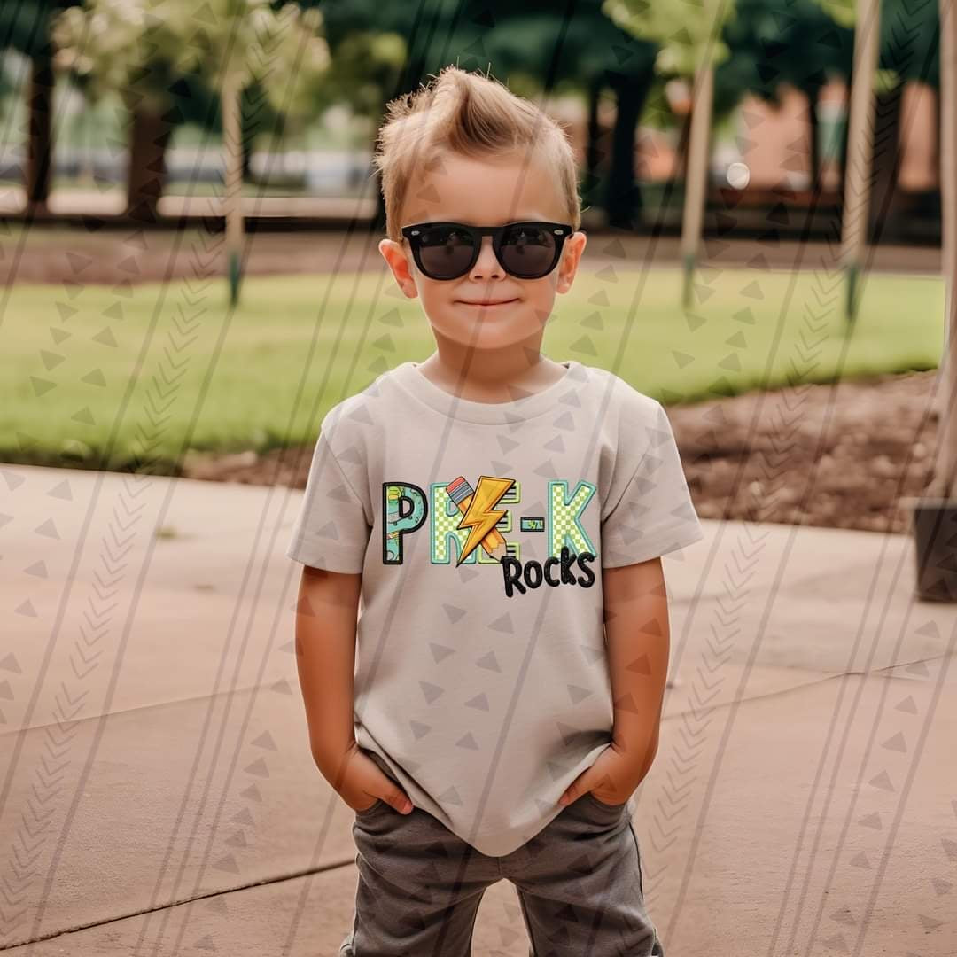 Pre-K rock embroidery BOY 39444 DTF transfer
