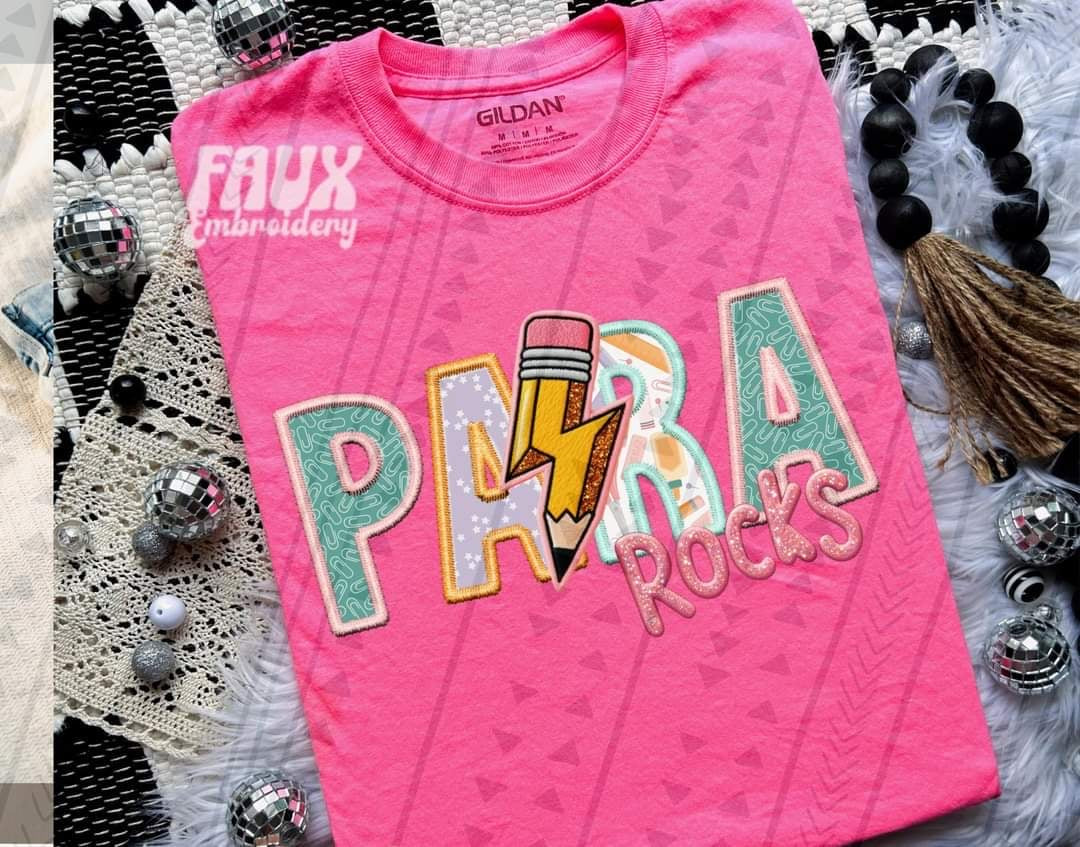 Para rock embroidery 39443 DTF transfer