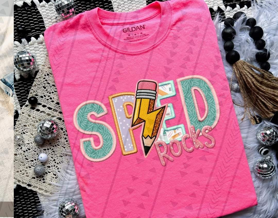 Sped rock embroidery 39442 DTF transfer