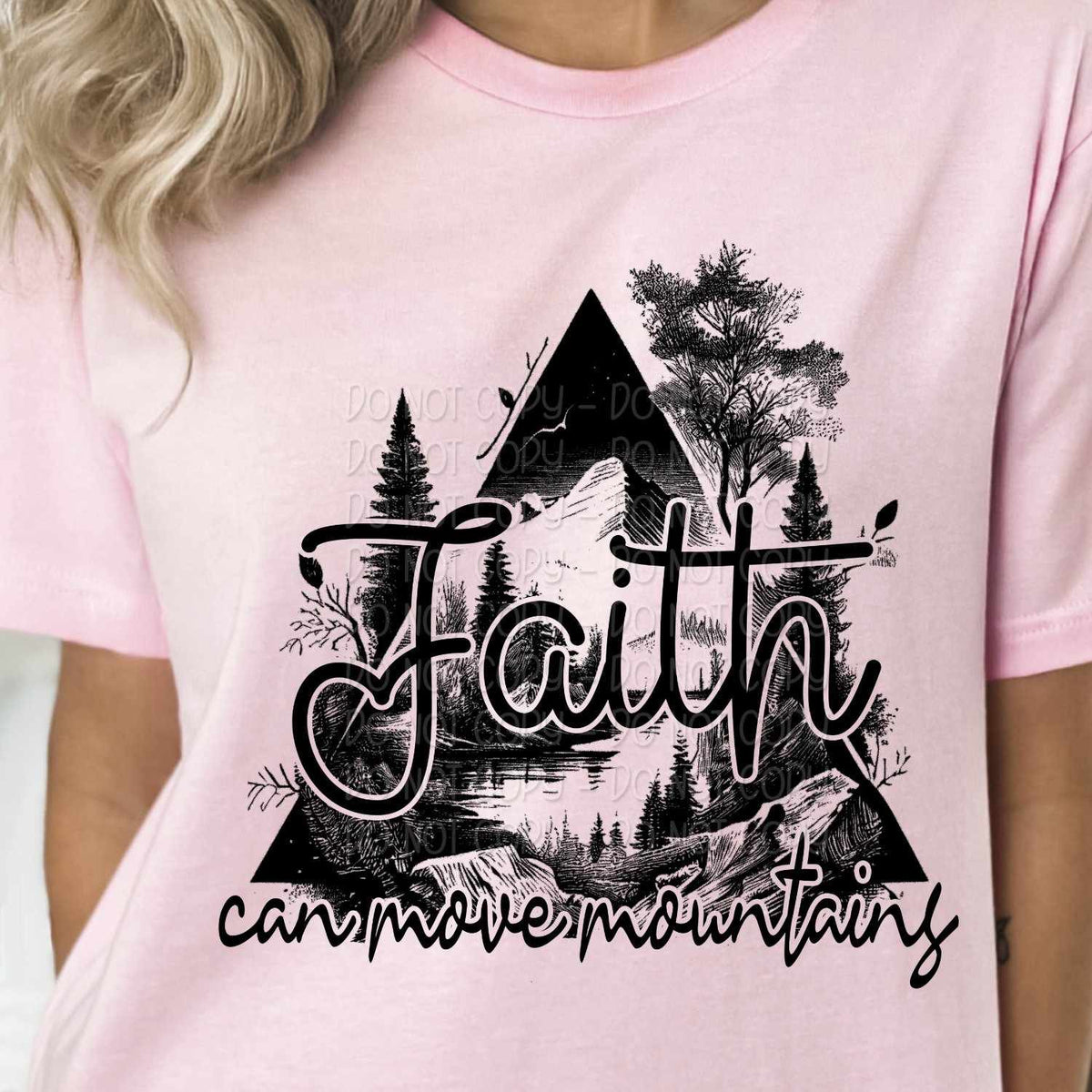 Faith can move mountains BLACK exclusive 29197 DTF transfer