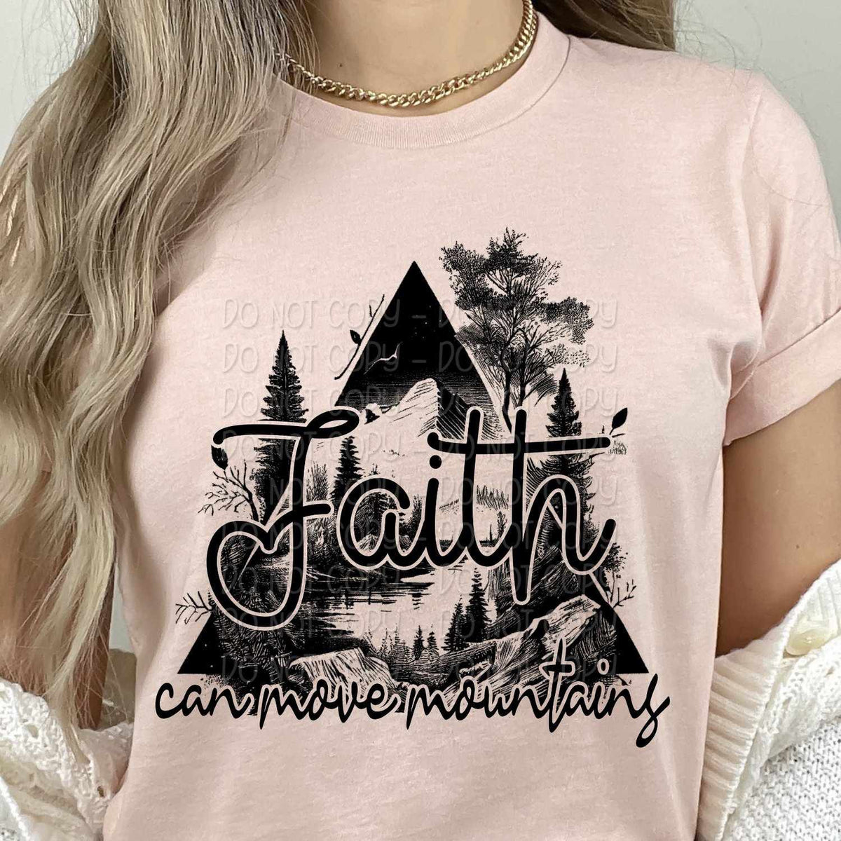 Faith can move mountains BLACK exclusive 29197 DTF transfer