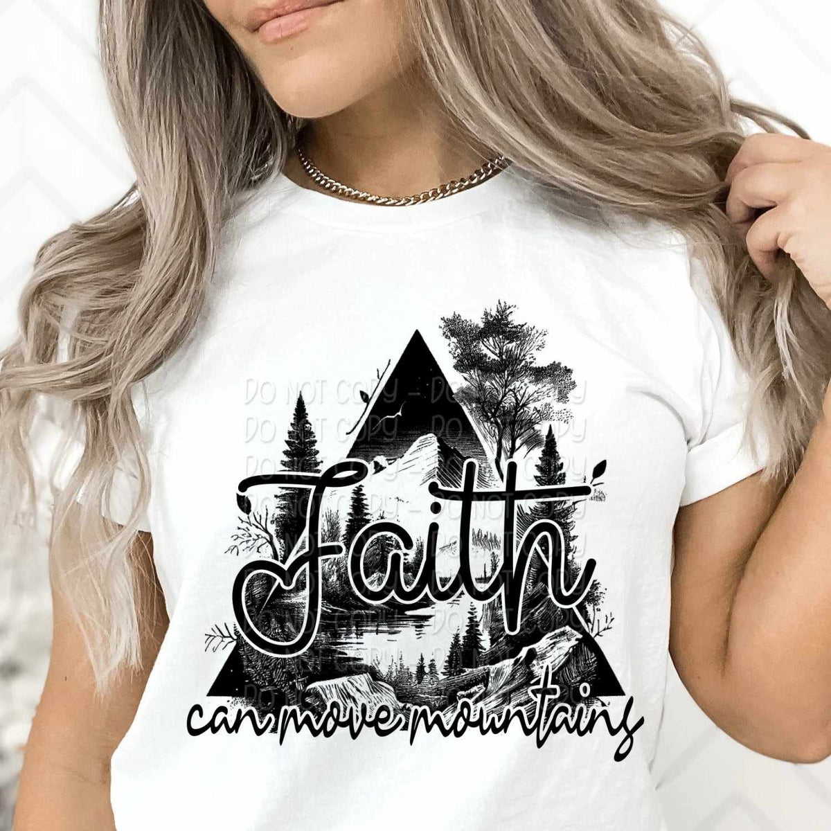 Faith can move mountains BLACK exclusive 29197 DTF transfer