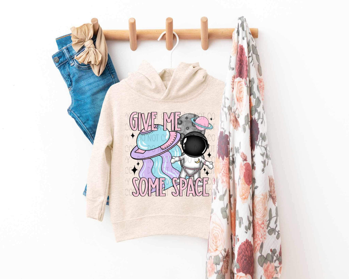 Give me some space astronaut PINK font 19945 DTF TRANSFER