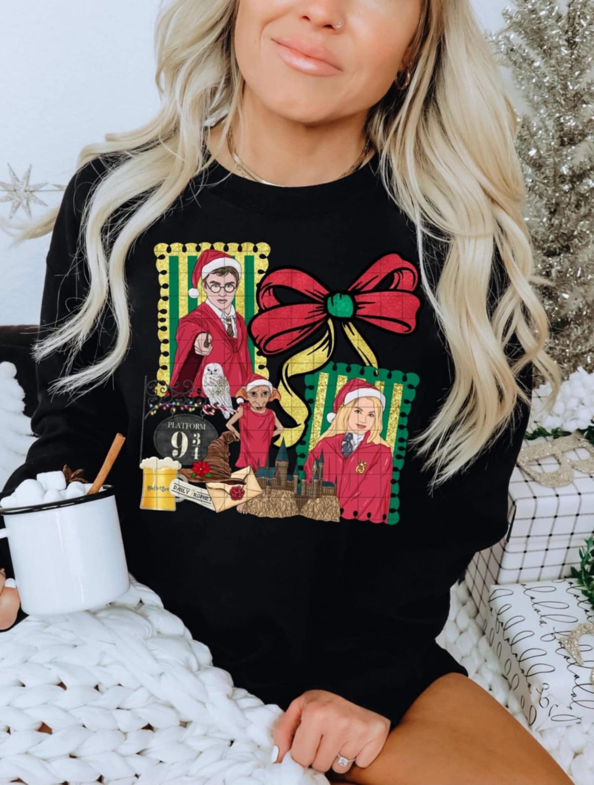 Wizard Christmas with Bow (DD) DTF Transfer