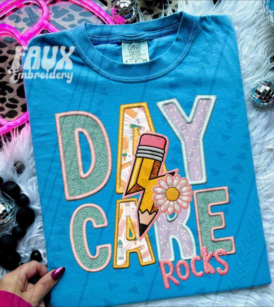 Daycare rocks embroidery GIRL 39471 DTF transfer