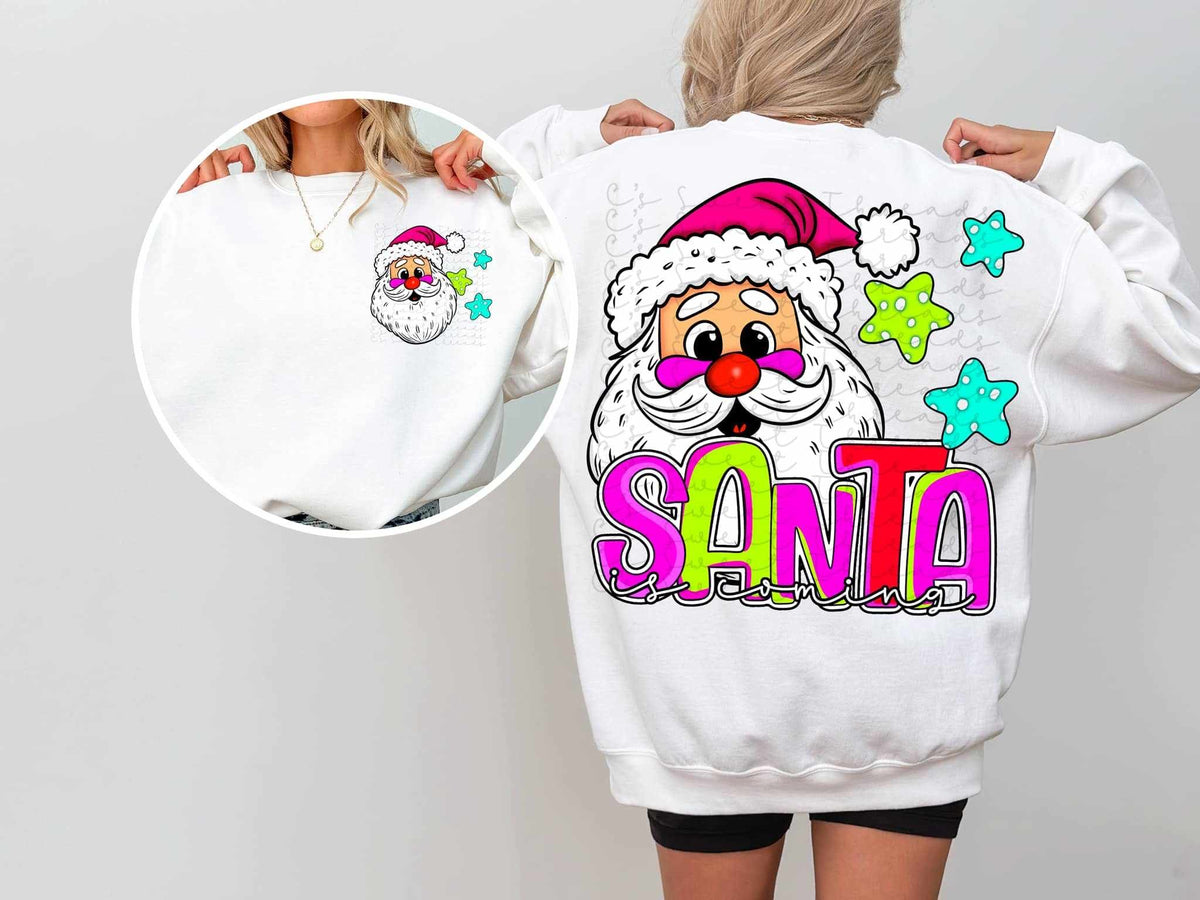 Santa is coming BACK ONLY (C’s) 60902 DTF transfer