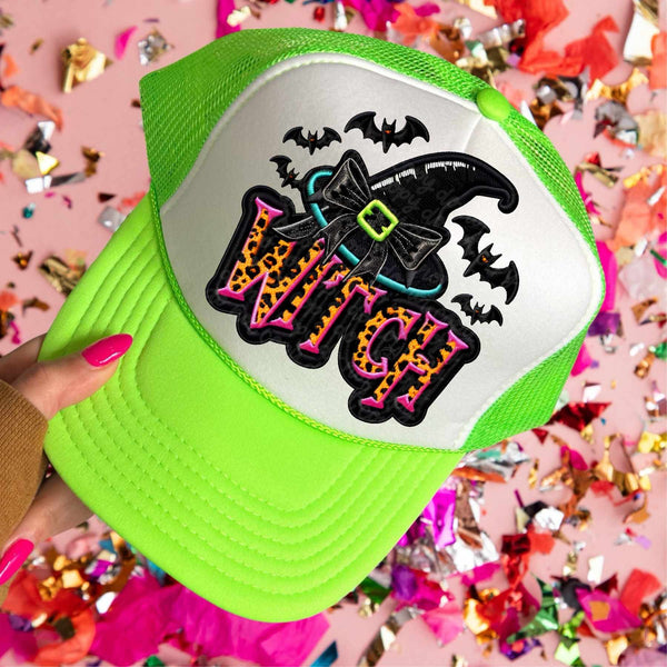 Witch leopard font witch hat 39486 DTF transfer