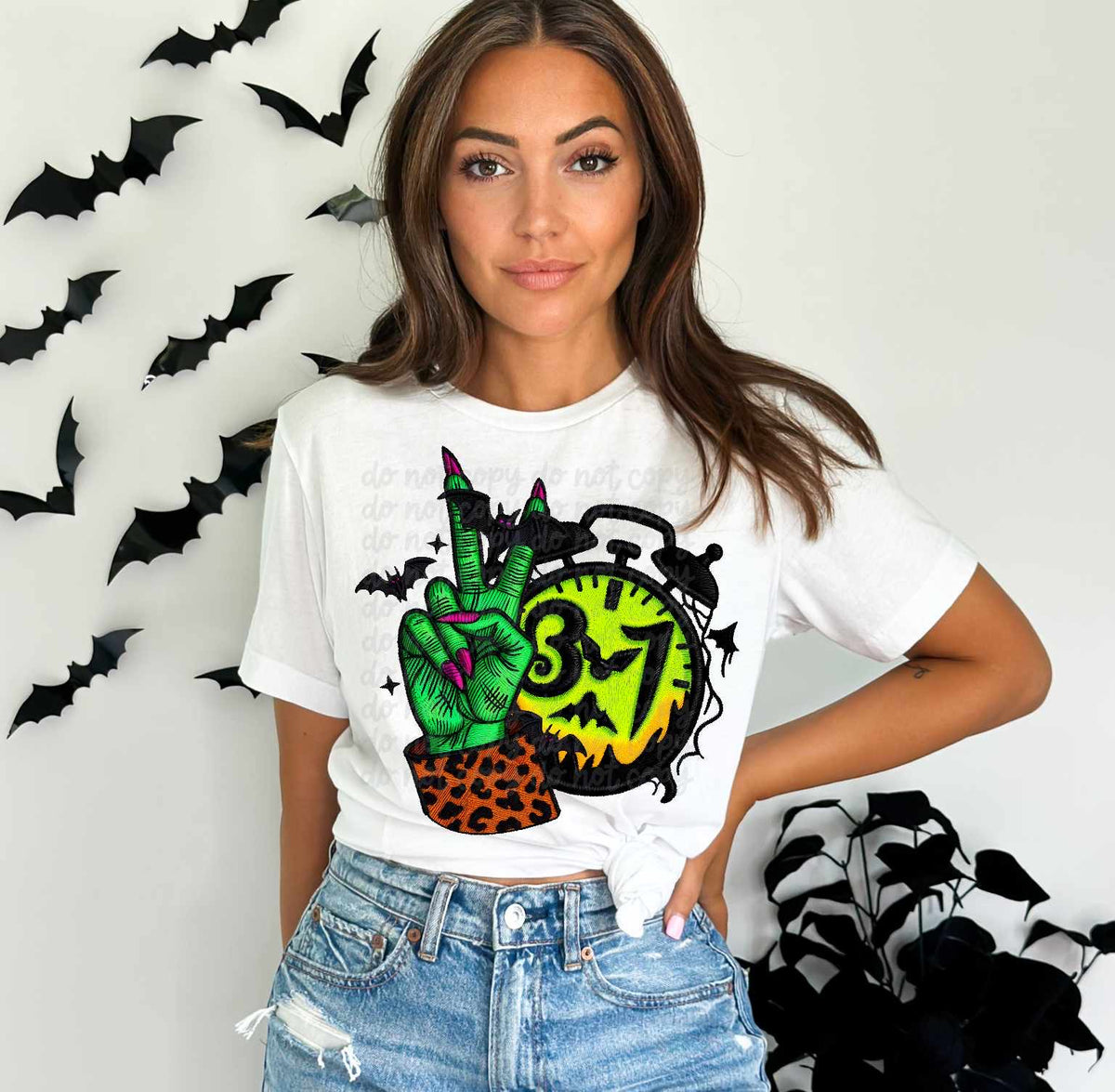 B7 clock with witch hand 39489 DTF transfer