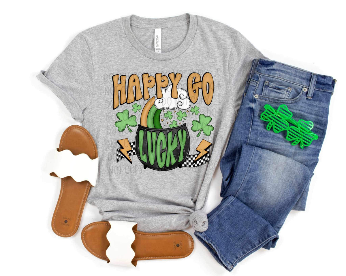 Happy go lucky 19966 DTF TRANSFER