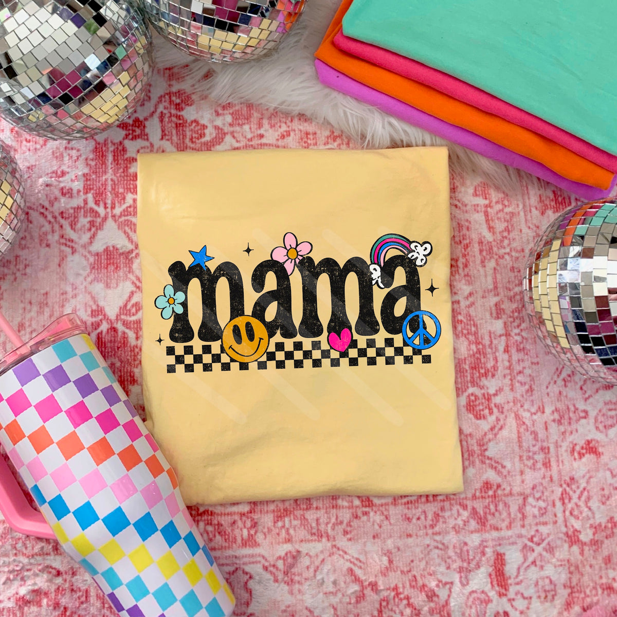 Mama peace and rainbow (scarlow) 114351 DTF transfer