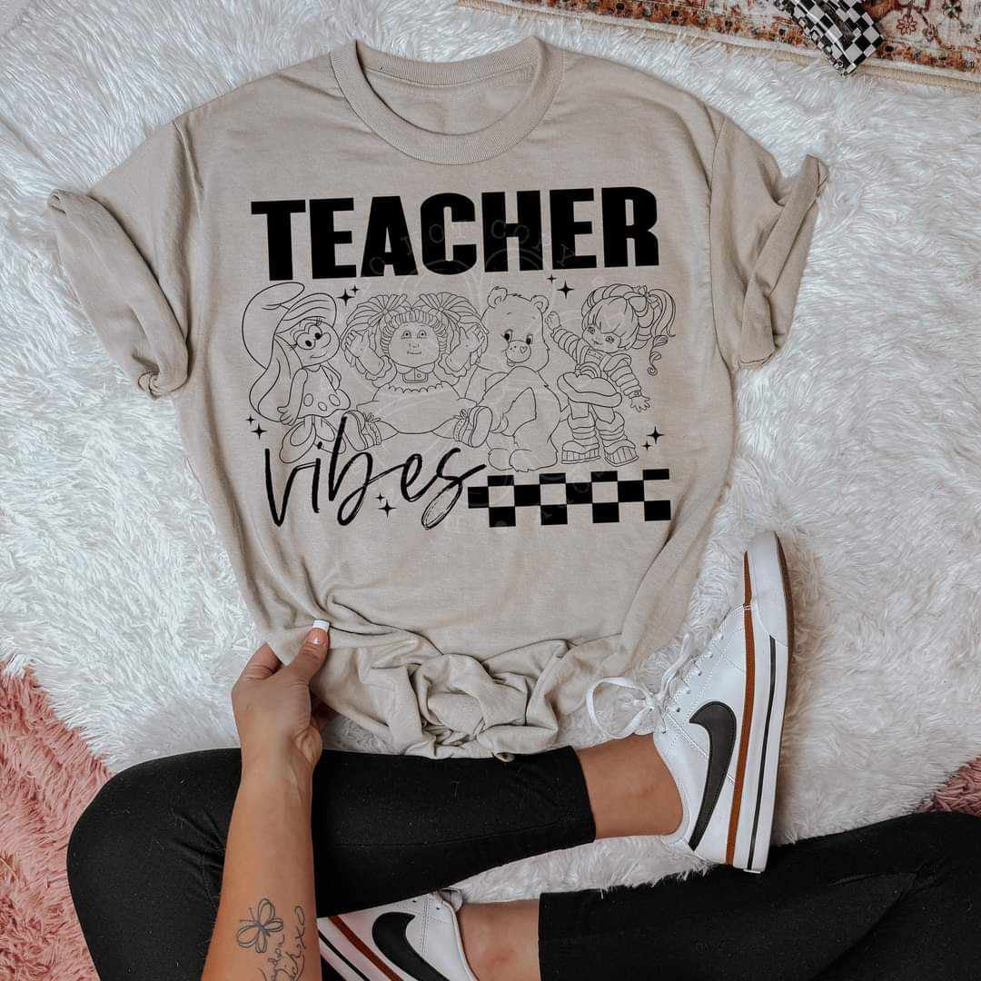 Teacher vibes BLACK 39507 DTF transfer