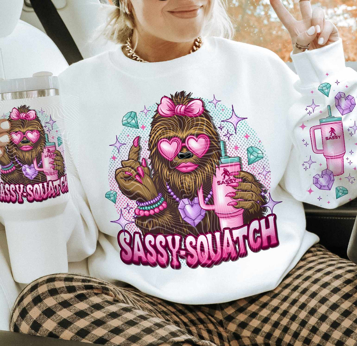 Sassy-squatch FRONT (GRAVITEE) 29253 DTF transfer