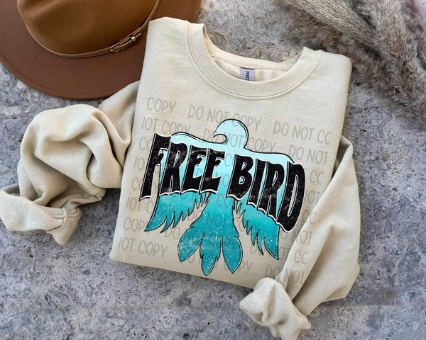 Free bird blue 19951 DTF TRANSFER