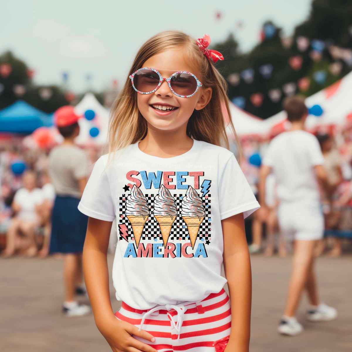 Sweet america trio cones (CSC) 29260 DTF transfer