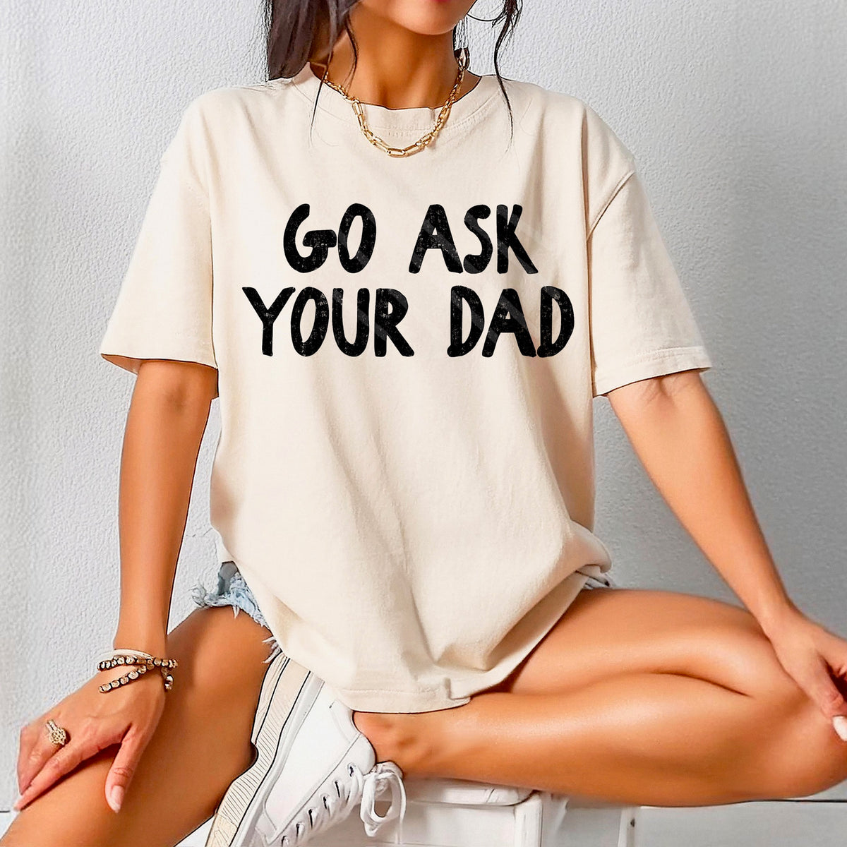 Go Ask Your Dad BLACK (scarlow) 114314 DTF transfer