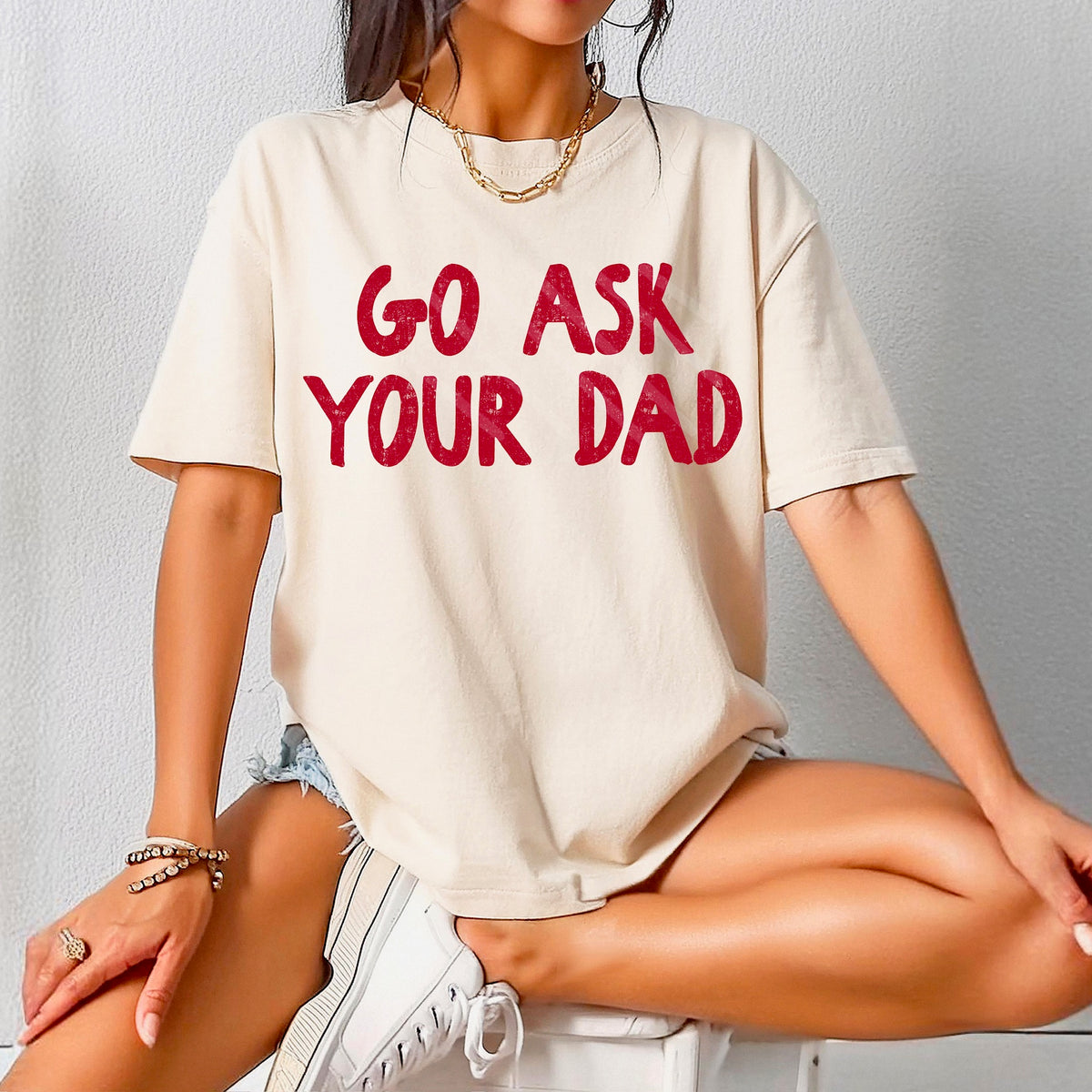 Go Ask Your Dad Red (scarlow) 114333 DTF transfer